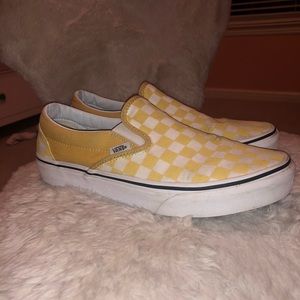 Yellow checkered vans
